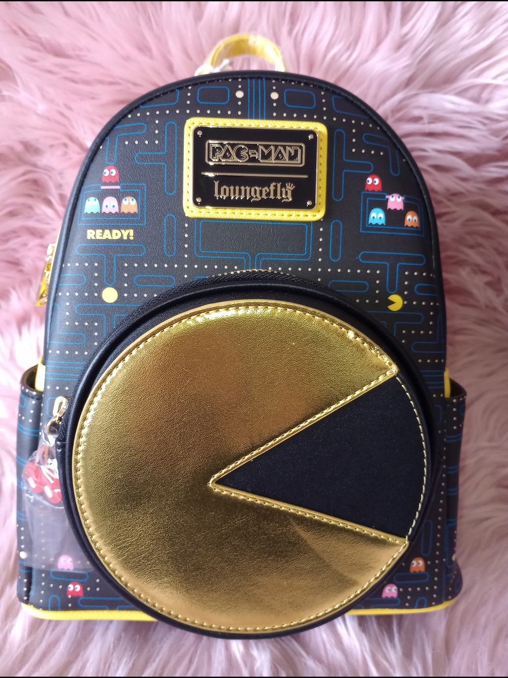 Loungefly PacMan GITD Mini Backpack - Picture 3 of 13